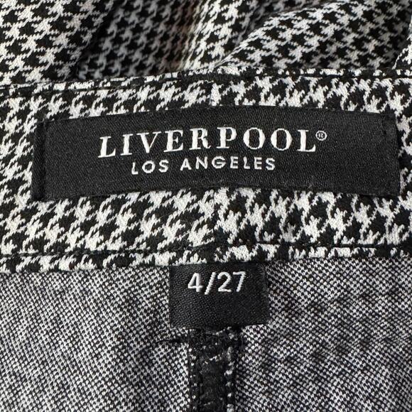 Liverpool SZ 4/27 Skinny Leg Pants Houndstooth Stretch Mid-Rise Zip-Fly Pockets - Picture 8 of 11